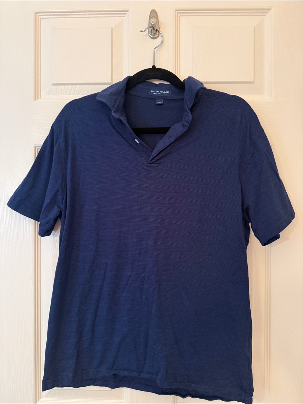 Peter Millar Blue Short-Sleeve Polo Shirt